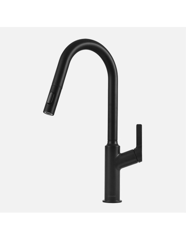 Robinet Clearwater Karuma Noir Mat A Levier Unique Et Douchette