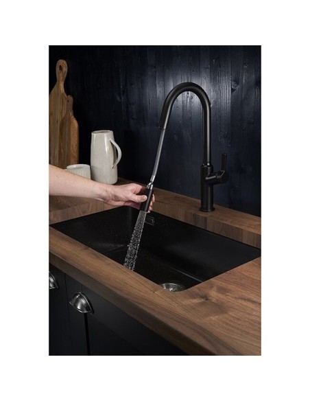 Robinet Clearwater Karuma Noir Mat A Levier Unique Et Douchette