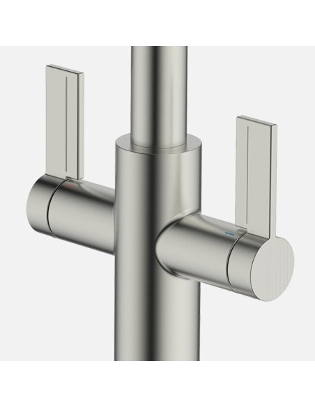 Robinet Clearwater Kira Double Levier Douchette Extractible Nickel (Pvd)