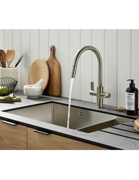 Robinet Clearwater Kira Double Levier Douchette Extractible Nickel (Pvd)