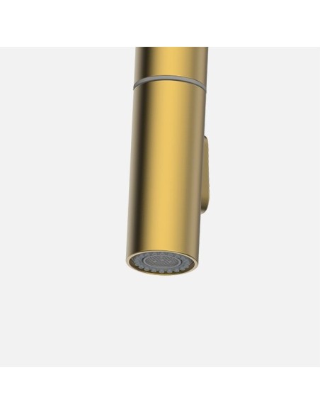 Robinet Clearwater Kira Avec Double Levier Et Douchette Extractible Laiton Satiné