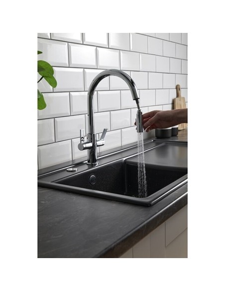 Robinet Clearwater Kira Chrome Double Levier Et Douchette Extractible