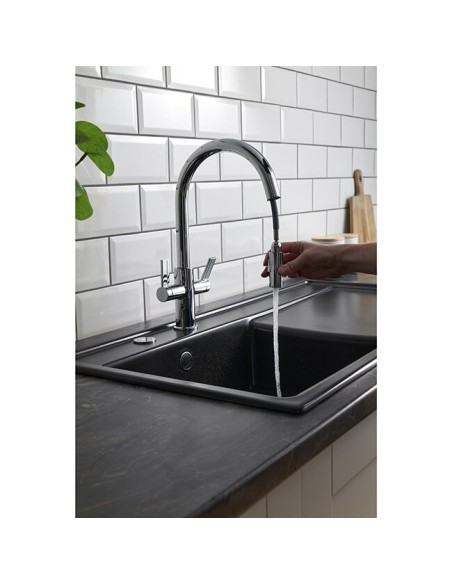 Robinet Clearwater Kira Chrome Double Levier Et Douchette Extractible