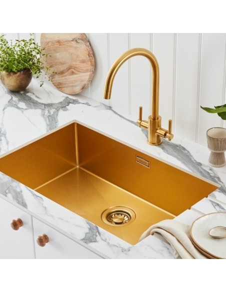 Robinet De Cuisine Clearwater Rococo En Laiton Brossé - Mitigeur De Cuisine En Ligne