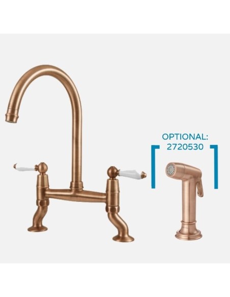 Robinet Pont Clearwater Elegance En Cuivre Brossé
