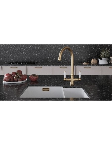 Robinet De Cuisine Clearwater Elegance En Laiton Satiné