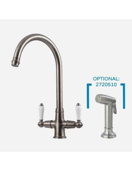 Robinet De Cuisine Clearwater Elegance En Nickel Brossé