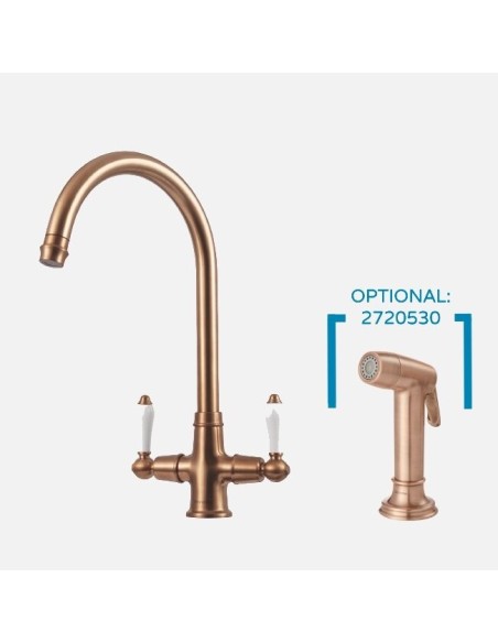 Robinet De Cuisine Clearwater Elegance En Cuivre Brossé