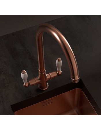 Robinet De Cuisine Clearwater Elegance En Cuivre Brossé 2