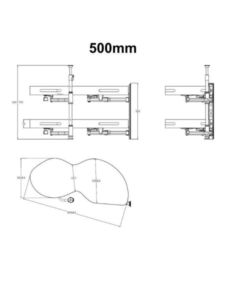 Meuble D’Angle Cuisine Easy Swing Forme Haricot Avec Base Antidérapante - Rangement Cuisine