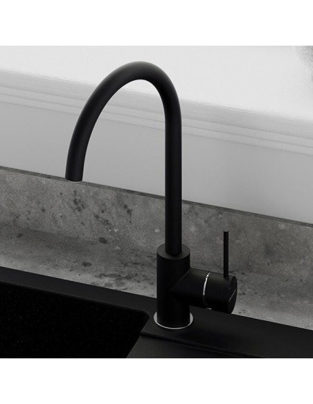 Robinet Noir Effet Granit - Robinet Pour Éviers Noirs