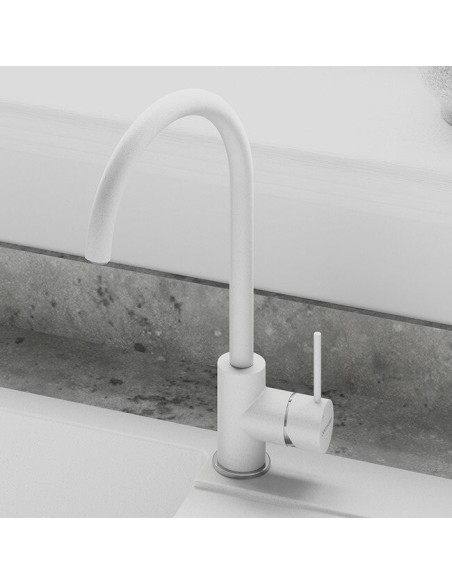 Robinet Blanc Effet Granit  - Robinet Pour Éviers Blancs