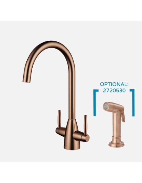 Robinet  Clearwater Tutti Cuivre Brossé Robinet De Cuisine Traditionnel
