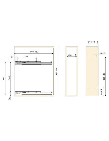 Étagère À Épices Coulissante Titane 150 Mm - Fermeture Douce Rangement Latéral