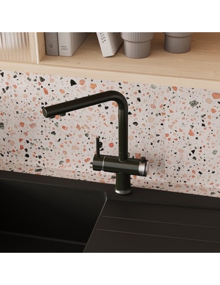 Robinet Clearwater 3-en-1 Hydra Gris, Eau Chaude Froide et Filtrée