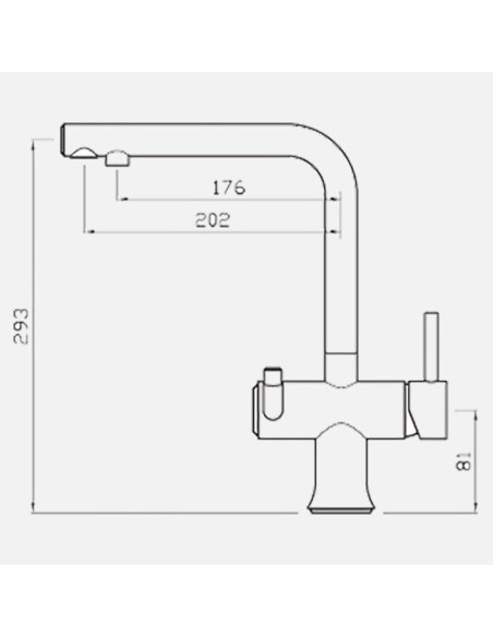 Robinet Clearwater 3-en-1 Hydra Gris, Eau Chaude Froide et Filtrée