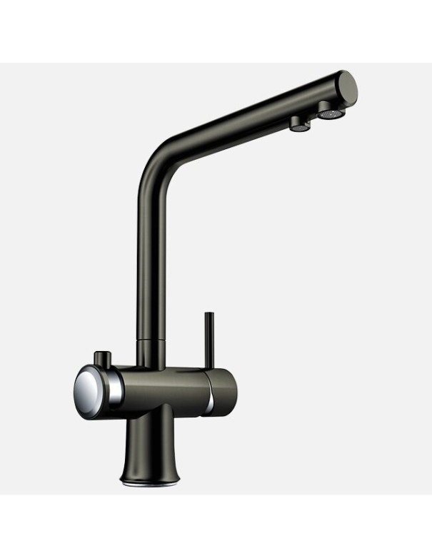 Robinet Clearwater 3-en-1 Hydra Gris, Eau Chaude Froide et Filtrée