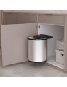 Poubelle Ronde Chromée 14 Litres - Poubelle De Cuisine En Ligne