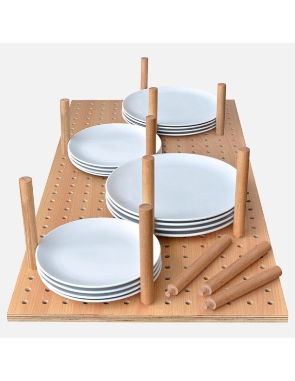 Drwosm Support de Rangement pour Tiroir Cuisine Assiettes Support de Planche à Découper en Fer pour Ranger Des Planches à Découper, Des Couvercles de Casseroles, Des Assiettes, Des Livres (Blanc