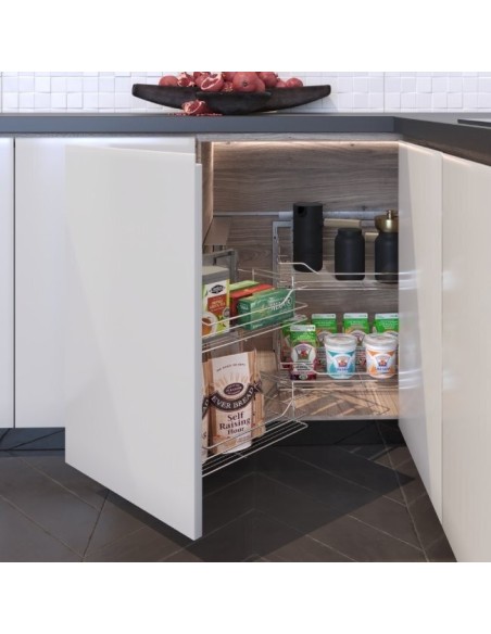 Meuble D'Angle Intelligent A Fermeture Douce - Rangement De Cuisine