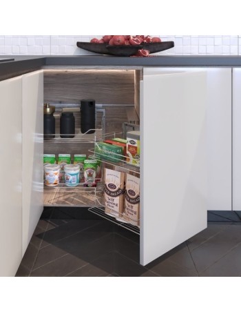 Meuble D'Angle Intelligent A Fermeture Douce - Rangement De Cuisine