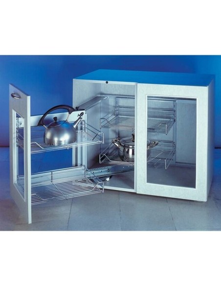 Meuble D'Angle Intelligent A Fermeture Douce - Rangement De Cuisine