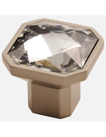 Bouton Carré En Cristal