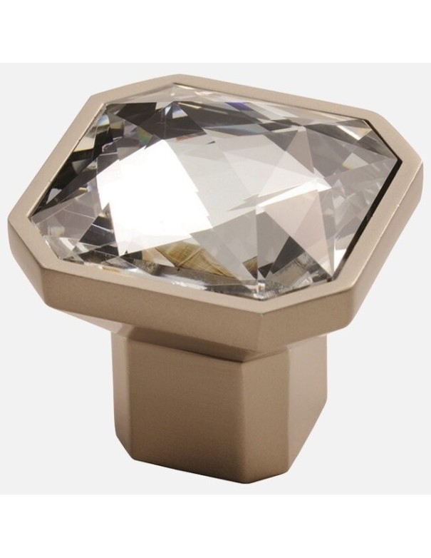 Bouton Carré En Cristal