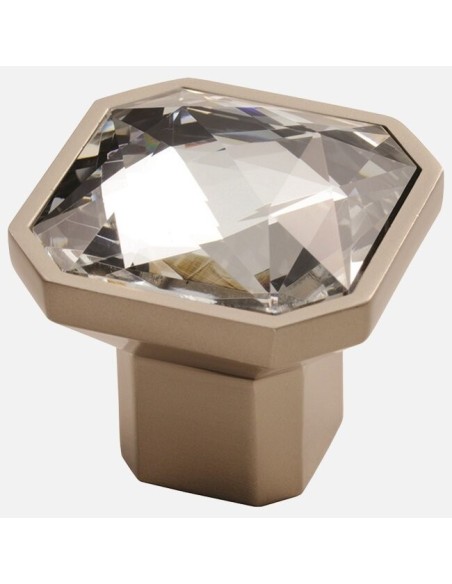Bouton Carré En Cristal