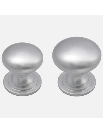 Bouton Style Victorien En Nickel Satiné - Boutons De Porte De Cuisine