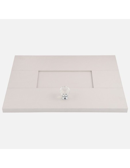 Bouton De Meuble En Cristal Avec Base Chrome