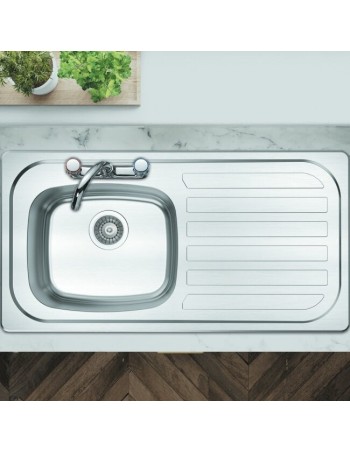 Évier Clearwater En Inox À Cuve Unique Avec Deux Trous Pour Robinet 2