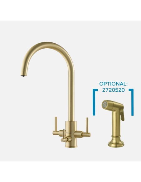 Robinet Clearwater Stella Tri-Spa Laiton Eau Chaude Froide et Filtrée