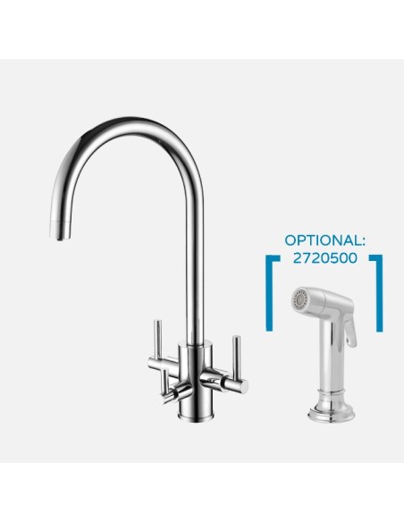 Robinet Clearwater Stella Tri-Spa Chrome Eau Chaude Froide et Filtrée