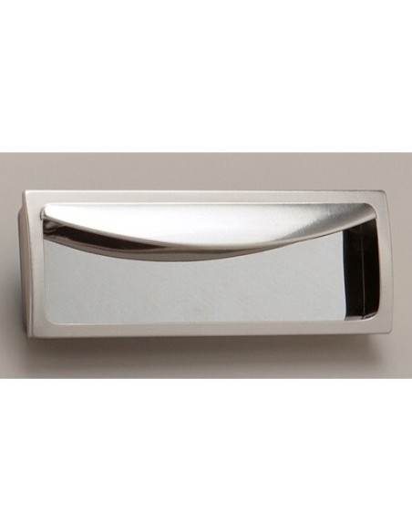 Poignée Encastrée En Nickel Satiné 96mm  - Poignée De Cuisine