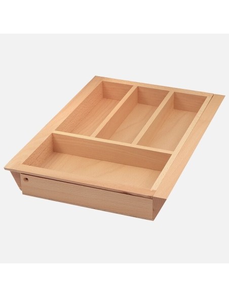 Range-Couverts En Bois Extensible - Organisateur De Tiroir De Cuisine