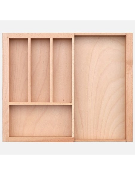 Range-Couverts En Bois Extensible - Organisateur De Tiroir De Cuisine