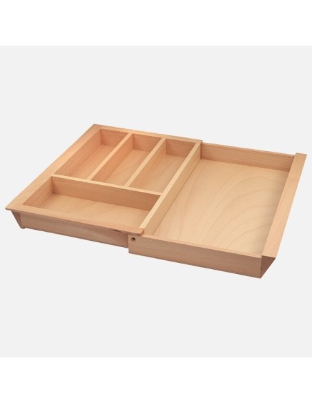 Range-Couverts En Bois Extensible - Organisateur De Tiroir De Cuisine