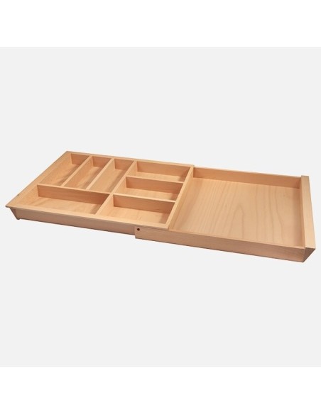 Range-Couverts En Bois Extensible - Organisateur De Tiroir De Cuisine
