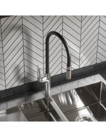 Mitigeur Effe Chromé Bec Flexible Extractible - Mitigeur De Cuisine 2
