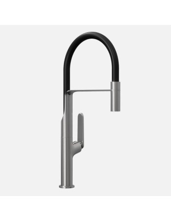 Mitigeur Effe Brossé Bec Flexible Extractible - Mitigeur De Cuisine