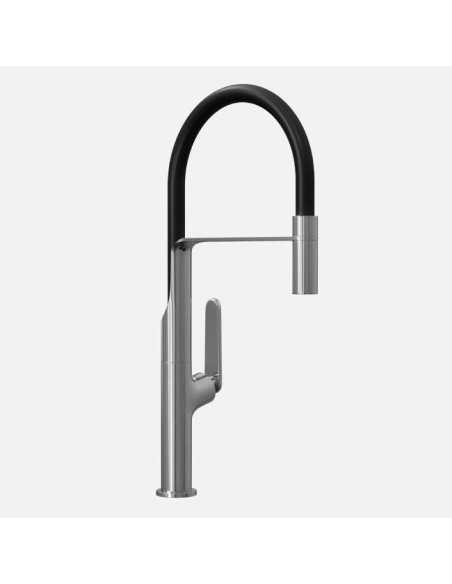 Mitigeur Effe Brossé Bec Flexible Extractible - Mitigeur De Cuisine