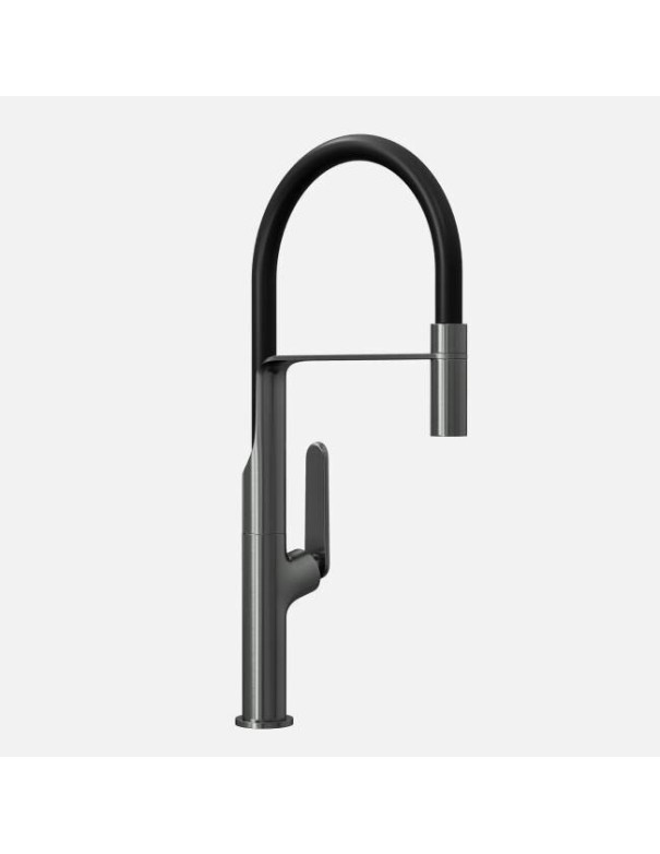Mitigeur Effe Gris Foncé Bec Flexible Extractible - Mitigeur De Cuisine