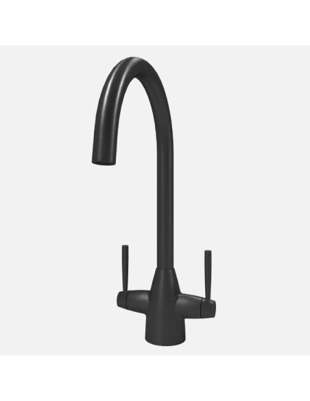 Mitigeur Ivy Noir Col De Cygne Double Levier - Mitigeur De Cuisine