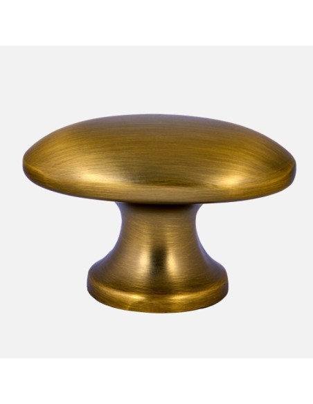 Poignée Coquille Et Bouton Ovale Monza Modernes Finition Bronze