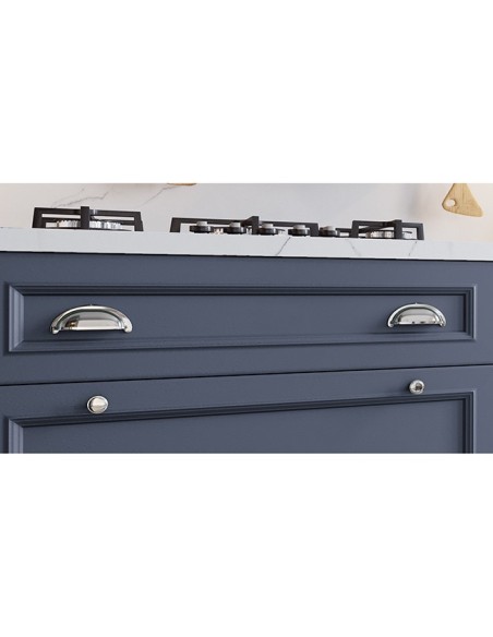 Oxford Poignées Coquille Et Boutons En Laiton Chrome Accessoires Cuisine