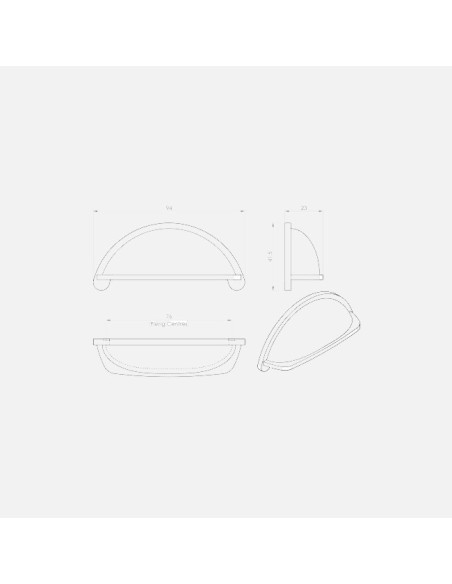 Oxford Poignées Coquille Et Boutons En Laiton Chrome Accessoires Cuisine