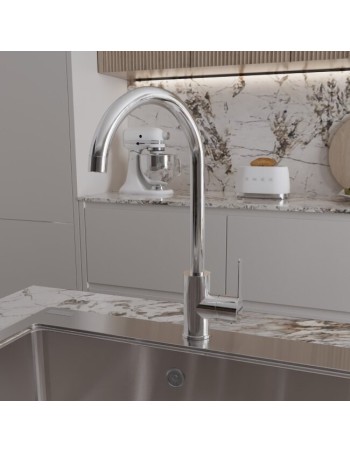 Mitigeur De Cuisine Pyramis Clodia Chrome - Robinet Monocommande Moderne 2