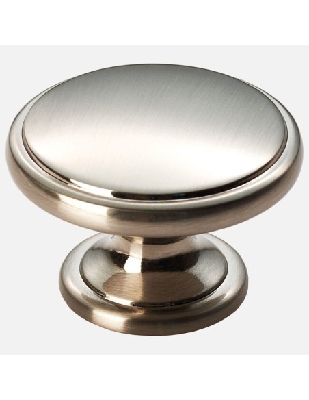 Oxford Poignées Coquille Et Boutons En Laiton Nickel Satiné
